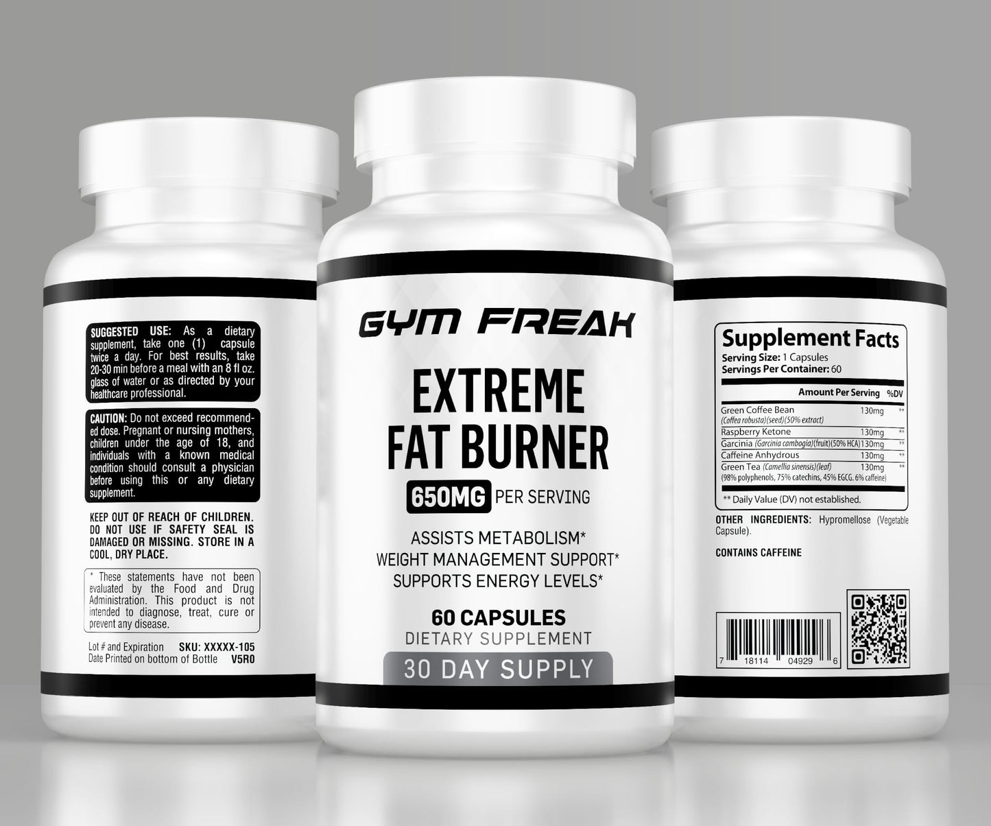 Extreme Fat Burner with Green Tea, Garcinia & Raspberry Ketones
